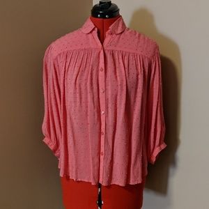 Free People 3/4 Sleeve Swing Blouse
